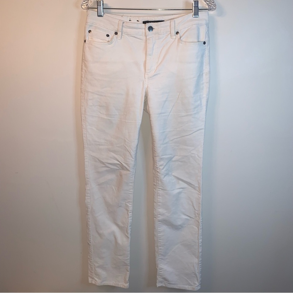 Lauren Ralph Lauren Black Label White Corduroy Ankle Pants 4